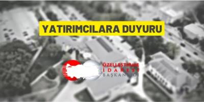 Özelleştirme İdaresi Başkanlığı'ndan yatırımcılara duyuru