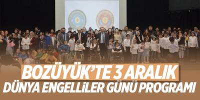 Bozüyük'te 3 Aralık Dünya Engelliler Programı