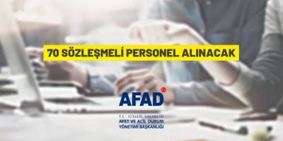 Afet ve Acil Durum Yönetimi Başkanlığı 70 Sözleşmeli Personel alacak