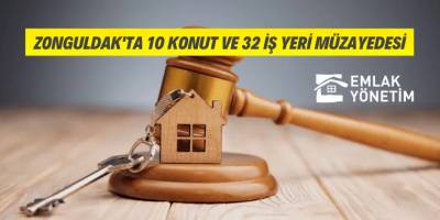 Zonguldak'ta 10 konut ve 32 iş yeri satılacak