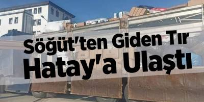 Söğüt'ten Giden Tır Hatay'a Ulaştı