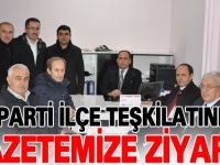 AK PARTİ İLÇE TEŞKİLATINDAN GAZETEMİZE ZİYARET