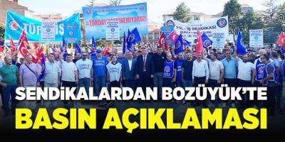 Sendikalardan Bozüyük'te Basın Açıklaması