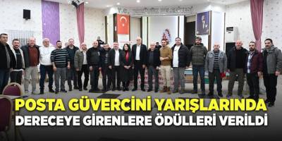 POSTA GÜVERCİNİ YARIŞLARINDA DERECEYE GİRENLERE ÖDÜLLERİ VERİLDİ