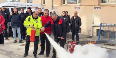 Emniyet Müdürlüğünde Yangın Eğitimi