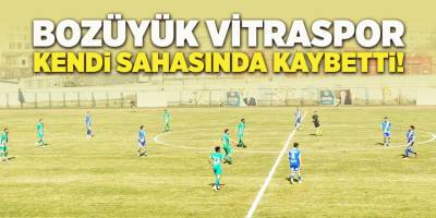 Bozüyük Vitraspor Kendi Sahasında Kaybetti!