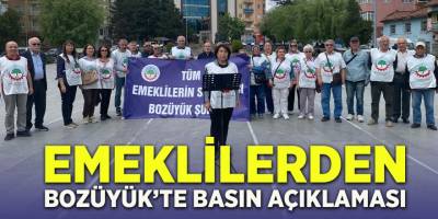 Emeklilerden Bozüyük'te Basın Açıklaması