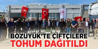 Bozüyük'te Çiftçilere Tohum Dağıtıldı
