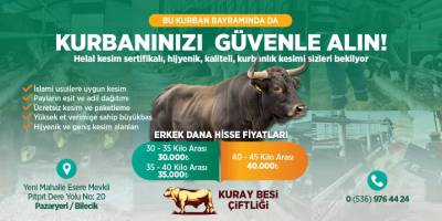 PAZARYERİ'NDE GÜVENİLİR KURBAN HİZMETİ: KURAY BESİ ÇİFTLİĞİ