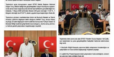 Bozüyük TSO'nun Dijital Bülteni Yayınlandı