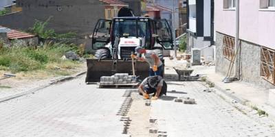 Bozüyük'te Parke Taşı Onarım Çalışmaları