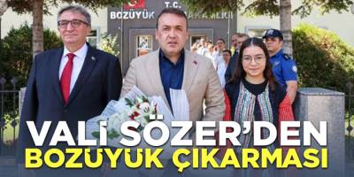 Vali Sözer'den Bozüyük Çıkarması