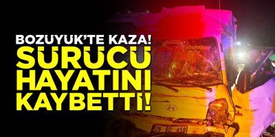 Bozüyük'te kaza: Kamyonet Sürücüsü hayatını kaybetti!
