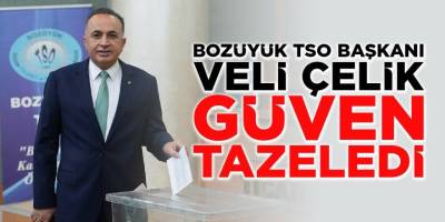 Bozüyük TSO Başkanı Veli Çelik Güven Tazeledi