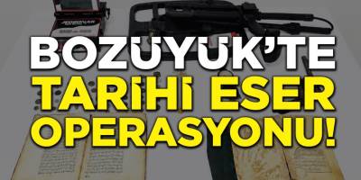 Bozüyük'te tarihi eser operasyonu!