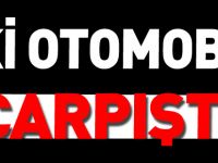 İKİ OTOMOBİL ÇARPIŞTI 2 YARALI