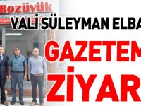 VALİ SÜLEYMAN ELBAN'DAN GAZETEMİZE ZİYARET