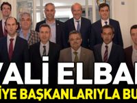 VALİ ELBAN BELEDİYE BAŞKANLARIYLA BULUŞTU
