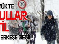 BOZÜYÜK'TE OKULLAR TATİL...