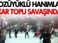 BOZÜYÜKLÜ HANIMLAR KAR TOPU SAVAŞINDA