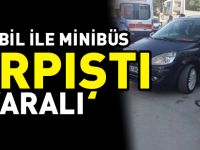 OTOMOBİL İLE BİSİKLET ÇARPIŞTI 1 YARALI