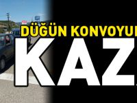 DÜĞÜN KONVOYUNDA KAZA 5 YARALI