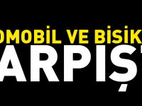 OTOMOBİL VE BİSİKLET ÇARPIŞTI 1 YARALI