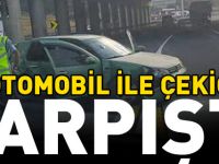 OTOMOBİL İLE ÇEKİCİ ÇARPIŞTI 2 YARALI