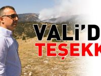 VALİ'DEN TEŞEKKÜR