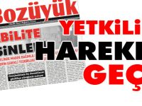 YETKİLİLER HAREKETE GEÇTİ