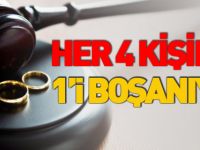 HER 4 KİŞİDEN 1’İ BOŞANIYOR