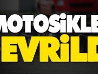 MOTOSİKLET DEVRİLDİ; 1 YARALI