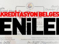 AKREDİTASYON BELGESİNİ YENİLEDİ