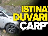 İSTİNAT DUVARINA ÇARPTI