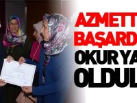 OKUMA YAZMA KURSİYERLERİ SERTİFİKALARINI ALDI