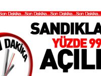 SANDIKLARIN %99'U AÇILDI