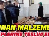 ÇALINAN MALZEMELER SAHİPLERİNE TESLİM EDİLDİ