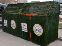 VATANDAŞLARDAN ÇİM KAPLAMA ÇÖP KUTULARINA TAM NOT