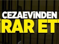 CEZAEVİNDEN FİRAR ETTİ