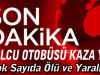 YOLCU OTOBÜSÜ KAZA YAPTI
