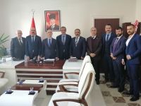 YENİ MHP YÖNETİMİNDEN KAYMAKAM YAMAN'A ZİYARET