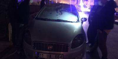 SOKAK LAMBASI ARABANIN ÜSTÜNE DÜŞTÜ