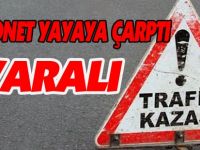 KAMYONET YAYAYA ÇARPTI, 1 YARALI